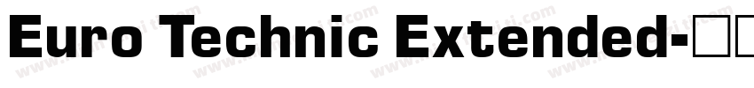 Euro Technic Extended字体转换